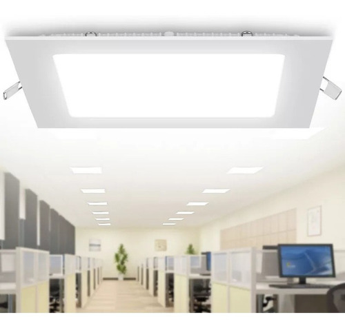 Foco Panel Plafón Led 24w Embutido Cuadrado Luz Frio