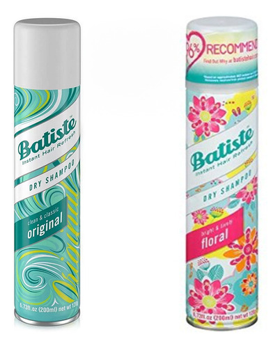 Kit Batiste Shampoo Seco Original + Floral 200ml Importado