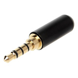 Plug Conector P3 P2 4 Vias 3.5mm Trrs Pro Gold Omtp Ctia 