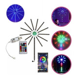 Tira Led Rgb Estrella Decorativa Bluetooth Fuegos Artificial