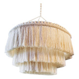 Abajur Macrame Boho Tassel Light Shade Para Sala De Estar .