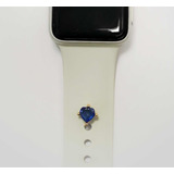 Pin Cristal Corazón Azul Para Smartwatch