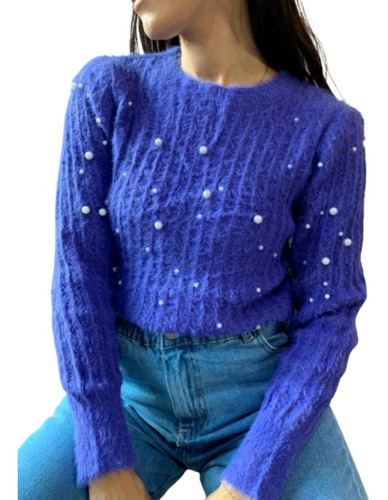  Sweater Tejido Con Perlas, Calidad!