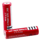 Pack 5 Baterías Recargables 18650 Para Linterna Led