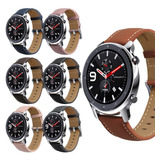 Correa D Piel Con Costuras Luxury Para Amazfit Gtr 47 Mm