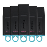 Kit 50 Memoria Usb 64gb Kingston  Dtx 3.2 Negra