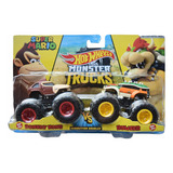 Hot Wheels Monster Trucks Donkey Kong Contra Bowser, Super M