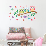 Vinilos Infantiles Para Pared Buhos Lechuzas 