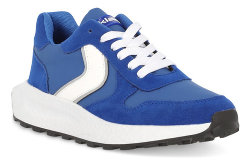 Tenis Sneakers  Casuales Urbanos Dama Azul 562-06