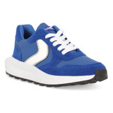 Tenis Sneakers  Casuales Urbanos Dama Azul 562-06