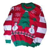 Sueter Navideño Ugly Sweater Pino Navidad Adulto 