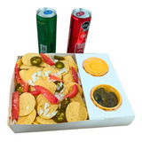 Charola Caja Para Nachos Deep Y Refresco 50 Pzs Street Food