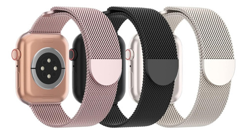 Pulso Metálico Milanes Imán Para Apple Watch Iwatch 38,45,49