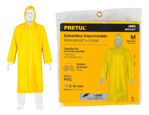 Gabardina Impermeable Pvc, Mediana, Pretul 29963