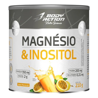 Magnésio E Inositol Taurina Melatonina 210g Bodyaction Sabor Maracujá | MercadoLivre