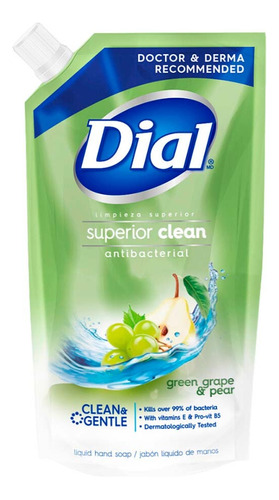 Jabón Líquido Dial Superior Clean Para Manos De 800 Ml