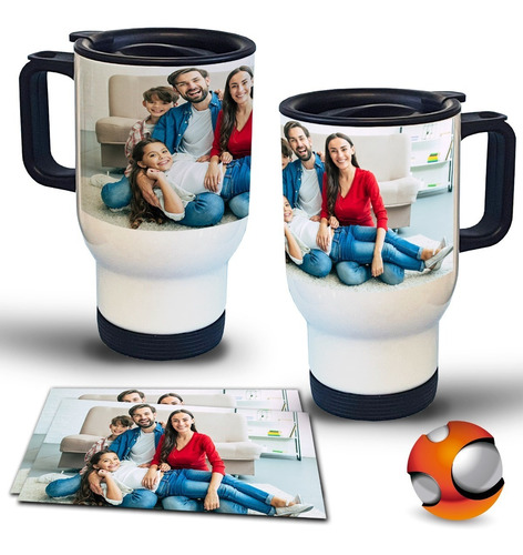 Termo Taza Para Auto Personalizado Con Tu Logo Imagen Frase