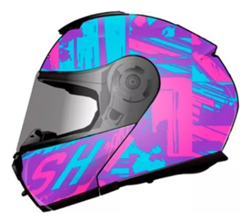 Casco Moto Abatible Lente Interno Shaft Certific Euro