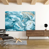 Canvas | Mega Cuadro Decorativo | Marmol Azul | 140x90