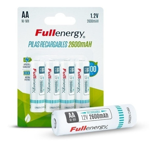 Pilas Aa Recargable Ni-hm 2600mah Full X 4 Unidades