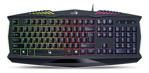 Teclado Genius Gaming Scorpion K220 Negro Luz De 7 Colores