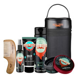 Kit De Barba Necessaire Óleo Balm Shampoo 3x1 Pomada E Pente