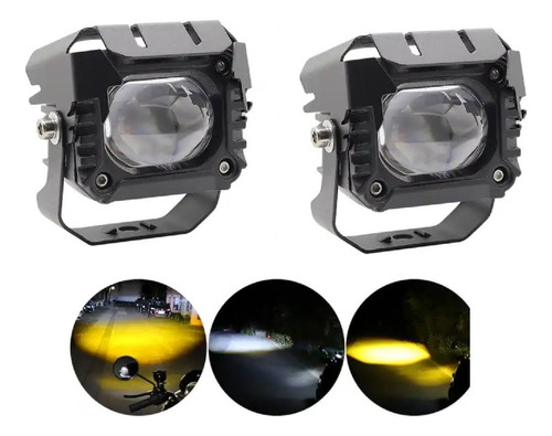 2 Faros Led Premium Auto Moto Exploradora Potente Luz Lupa