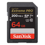 Memoria Sd 64gb Sandisk Extreme Pro Sdxc U3 V30 4k 200mb/s