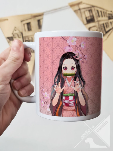 Taza Kitmetsu No Yaiba Nezuko Trama Cerámica Importada Orca