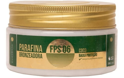 Parafina Bronzeadora Fps 06 - Coco - 200g
