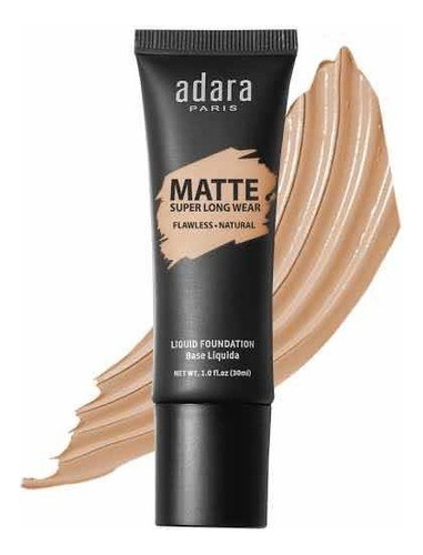 Base Matte Adara Paris, Maquillaje Gran Cobertura, Tono 203 Beige