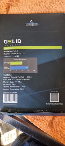 Thermal Pad Gpu Gelid 120x120x3mm