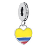 Charm Dije Colombia Para Pulsera O Cadena En Plata 925