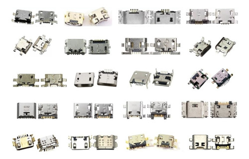 Lote 100 Conector Carga Para Celular Tablet Vários Modelos