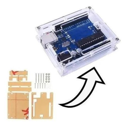 Carcasa Case Caja Para Arduino Uno R3 Transparente Acrílico