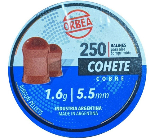 Balines Orbea Cohete Cobre 5,5 Mm 1,6g 250 Unidades