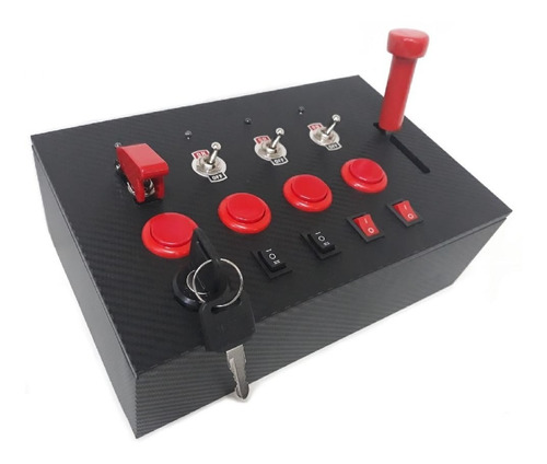 Button Box Painel Joystick Com Alavanca Mod23 Usb Pc Ets Ats