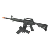 Kit Airsoft Com Rifle Vg M4 Ris + Pistola 24/7 - Spring 6mm 