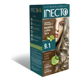  Inecto Kit Coloración Permanente Con Keratina Y Aloe Vera Tono 9.1 Rubio Muy Claro Ceniza