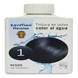  Egyptian Henna Tintura En Polvo Color Al Agua X 90grs Tono 1 Negro