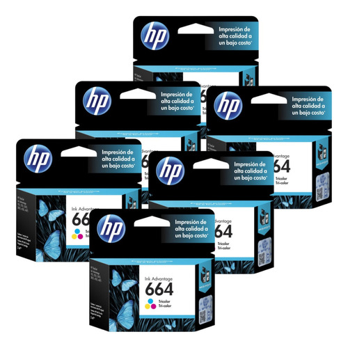 Pack X6 Cartuchos De Tinta Originales Hp 664 Color Mayorista