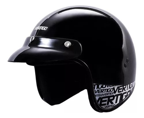 Casco Abierto Vertigo Basic Negro Cafe Racer Bobbe Rpm