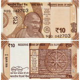 Grr-billete De India 10 Rupees 2018 - Mahatma Gandhi