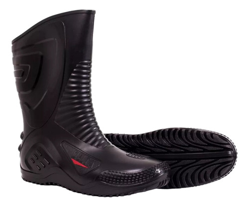 Bota Delta Force Impermeável Cano Alto Pvc Moto Motoqueiro