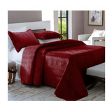 Colcha 3 Pçs Casal Velvet Sultan Vermelho