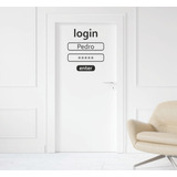 Adesivo Decorativo Para Porta Gamer Login