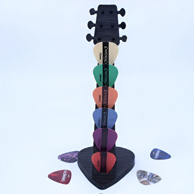 Base Para Colocar Plumillas-púas De Guitarra 3d Negro