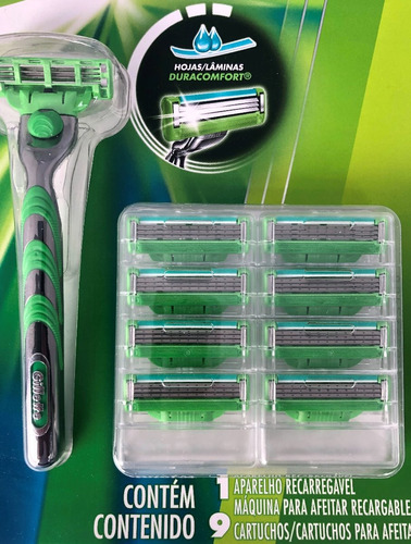 Aparelho De Barbear Gillette Mach3 Sensitive + 9 Cargas