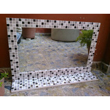 Espejo Venecitas 90x60+estante Decoracion Baño