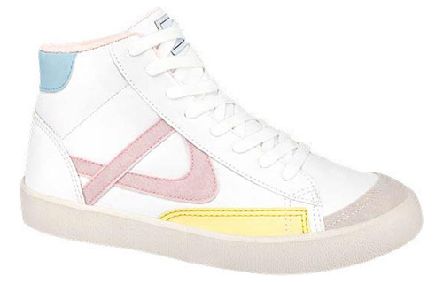 Tenis Urbano Bota Panam 768 Rosa Con Blanco Para Mujer